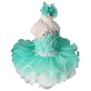 New 12-18 months mint green cupcake pageant dress